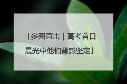 多图直击｜高考首日 晨光中他们背影坚定