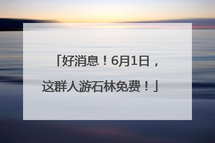 好消息！6月1日，这群人游石林免费！