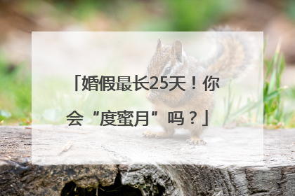 婚假最长25天！你会“度蜜月”吗？
