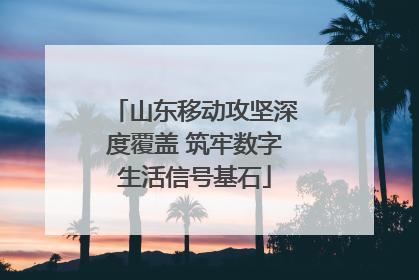 山东移动攻坚深度覆盖 筑牢数字生活信号基石