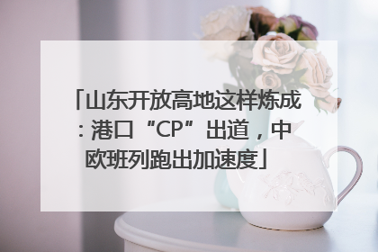 山东开放高地这样炼成：港口“CP”出道，中欧班列跑出加速度