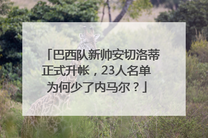 巴西队新帅安切洛蒂正式升帐，23人名单为何少了内马尔？