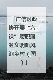 广信区政协开展“六送”履职服务文明新风润乡村（图）