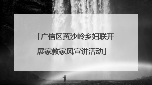 广信区黄沙岭乡妇联开展家教家风宣讲活动