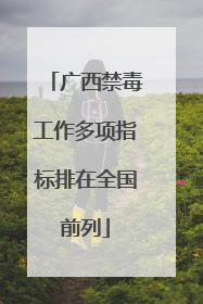 广西禁毒工作多项指标排在全国前列