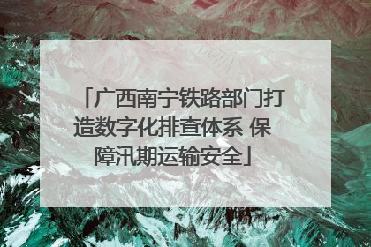 广西南宁铁路部门打造数字化排查体系 保障汛期运输安全