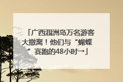 广西涠洲岛万名游客大撤离！他们与“蝴蝶”赛跑的48小时→