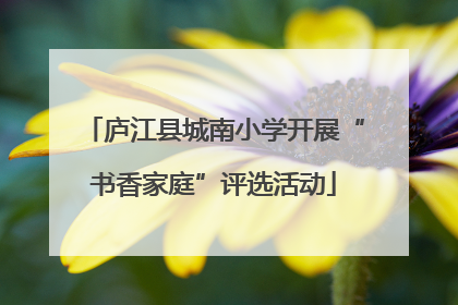 庐江县城南小学开展“书香家庭”评选活动
