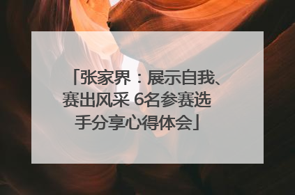 张家界：展示自我、赛出风采 6名参赛选手分享心得体会