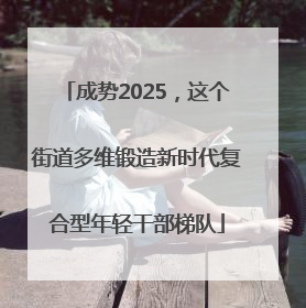成势2025，这个街道多维锻造新时代复合型年轻干部梯队