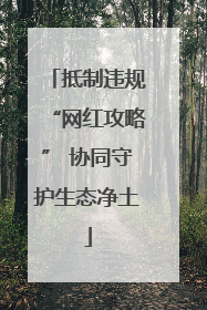 抵制违规“网红攻略” 协同守护生态净土
