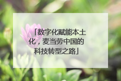 数字化赋能本土化，麦当劳中国的科技转型之路