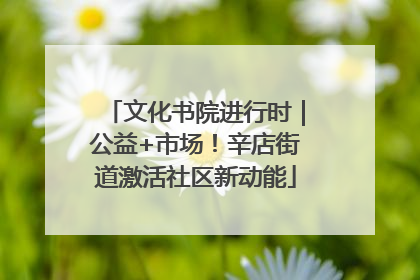 文化书院进行时｜公益+市场！辛店街道激活社区新动能