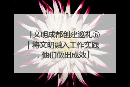 文明成都创建巡礼⑥｜将文明融入工作实践，他们做出成效