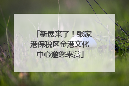 新展来了！张家港保税区金港文化中心邀您来赏