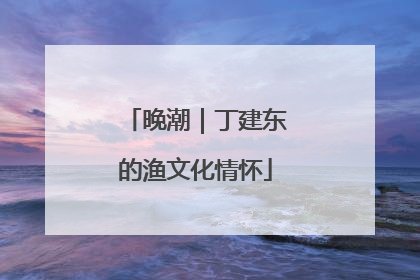 晚潮｜丁建东的渔文化情怀