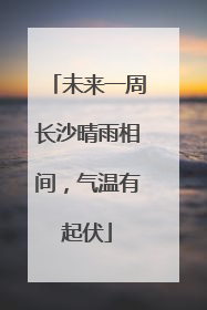 未来一周长沙晴雨相间，气温有起伏