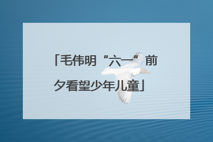 毛伟明“六一”前夕看望少年儿童