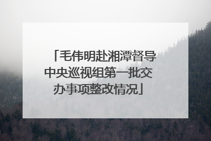 毛伟明赴湘潭督导中央巡视组第一批交办事项整改情况