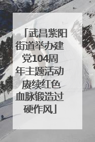 武昌紫阳街道举办建党104周年主题活动 赓续红色血脉锻造过硬作风