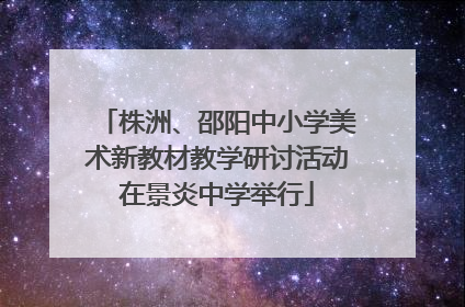 株洲、邵阳中小学美术新教材教学研讨活动在景炎中学举行