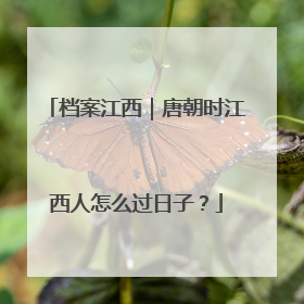 档案江西｜唐朝时江西人怎么过日子？