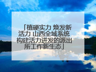 植硬实力 焕发新活力 山西全域系统构建活力迸发的派出所工作新生态