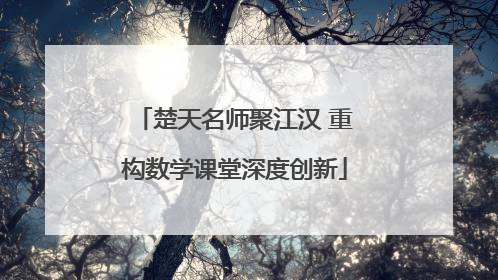 楚天名师聚江汉 重构数学课堂深度创新