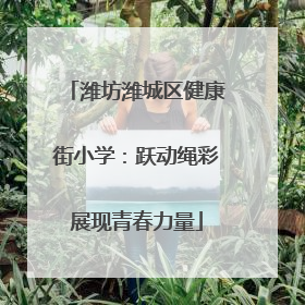 潍坊潍城区健康街小学：跃动绳彩展现青春力量