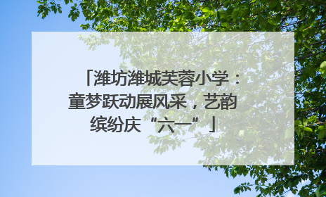 潍坊潍城芙蓉小学：童梦跃动展风采，艺韵缤纷庆“六一”