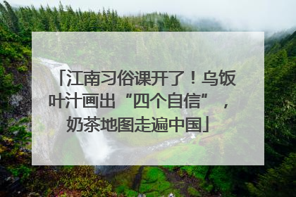 江南习俗课开了！乌饭叶汁画出“四个自信”，奶茶地图走遍中国