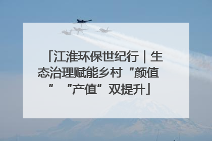 江淮环保世纪行｜生态治理赋能乡村“颜值”“产值”双提升