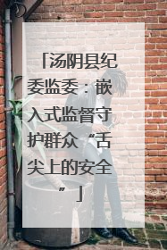 汤阴县纪委监委：嵌入式监督守护群众“舌尖上的安全”