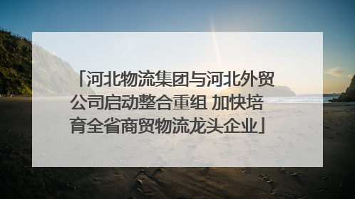 河北物流集团与河北外贸公司启动整合重组 加快培育全省商贸物流龙头企业