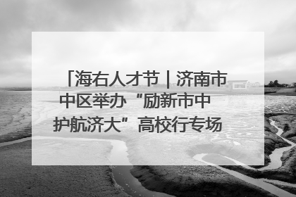海右人才节｜济南市中区举办“励新市中 护航济大”高校行专场活动暨“青年人才 乐享市中”品牌推介会