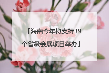 海南今年拟支持39个省级会展项目举办