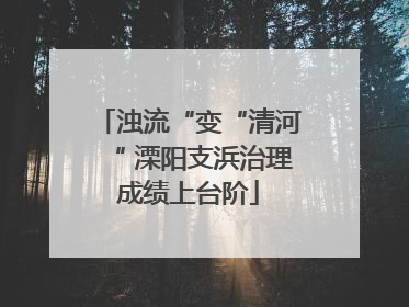浊流“变“清河“ 溧阳支浜治理成绩上台阶