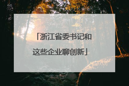 浙江省委书记和这些企业聊创新