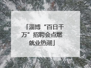 淄博“百日千万”招聘会点燃就业热潮