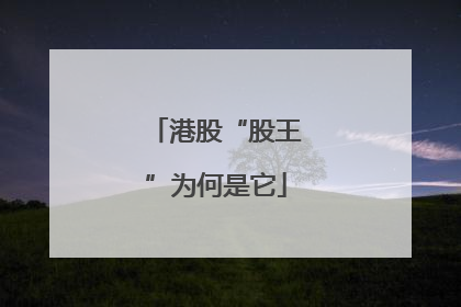 港股“股王”为何是它