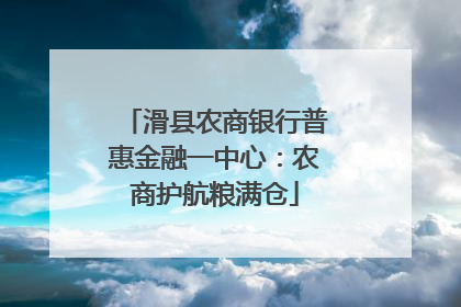 滑县农商银行普惠金融一中心：农商护航粮满仓