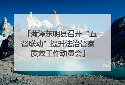 菏泽东明县召开“五督联动”提升法治督察质效工作动员会