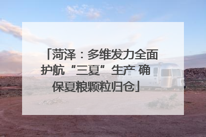 菏泽：多维发力全面护航“三夏”生产 确保夏粮颗粒归仓