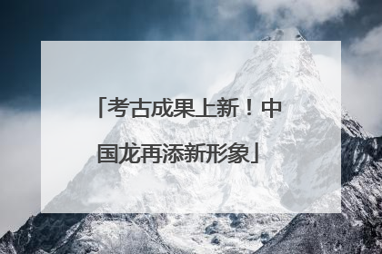 考古成果上新！中国龙再添新形象