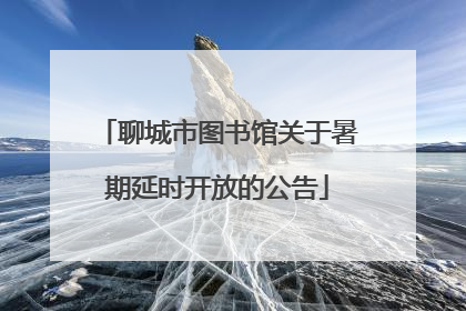 聊城市图书馆关于暑期延时开放的公告