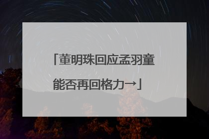 董明珠回应孟羽童能否再回格力→