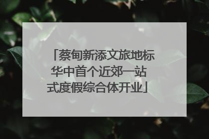 蔡甸新添文旅地标 华中首个近郊一站式度假综合体开业
