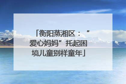 衡阳蒸湘区：“爱心妈妈”托起困境儿童别样童年