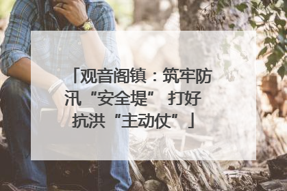 观音阁镇：筑牢防汛“安全堤” 打好抗洪“主动仗”