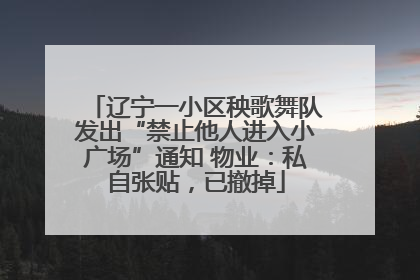 辽宁一小区秧歌舞队发出“禁止他人进入小广场”通知 物业：私自张贴，已撤掉